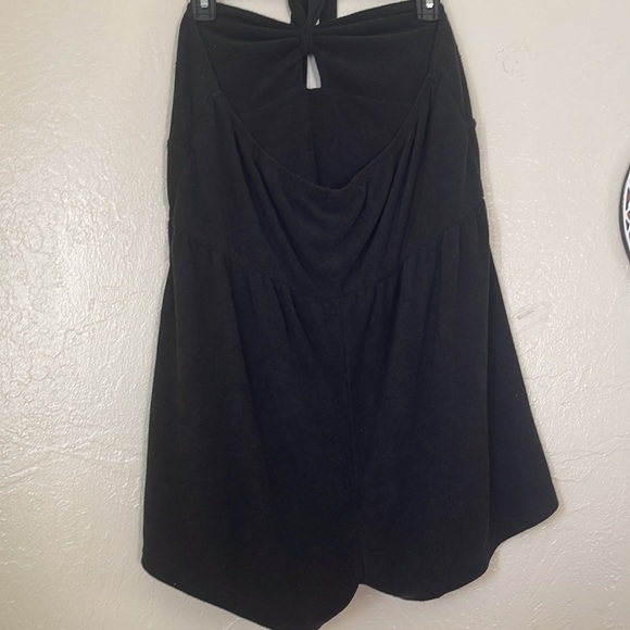 Womens Terry bathing suit or lounge romper black XL - Picture 2 of 4